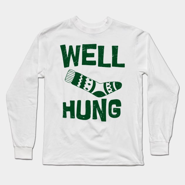 Well Hung Long Sleeve T-Shirt by Quincey Abstract Designs